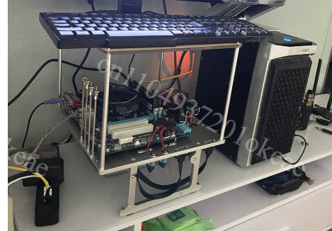 Aluminum Open Frame Test Bench Water Cooling - JXK-K2 オープンフレーム、フルアルミニウム製コンピューターケース、MATXマザーボード対応、245x245mm、水冷テストベンチ、デスクトップPC用