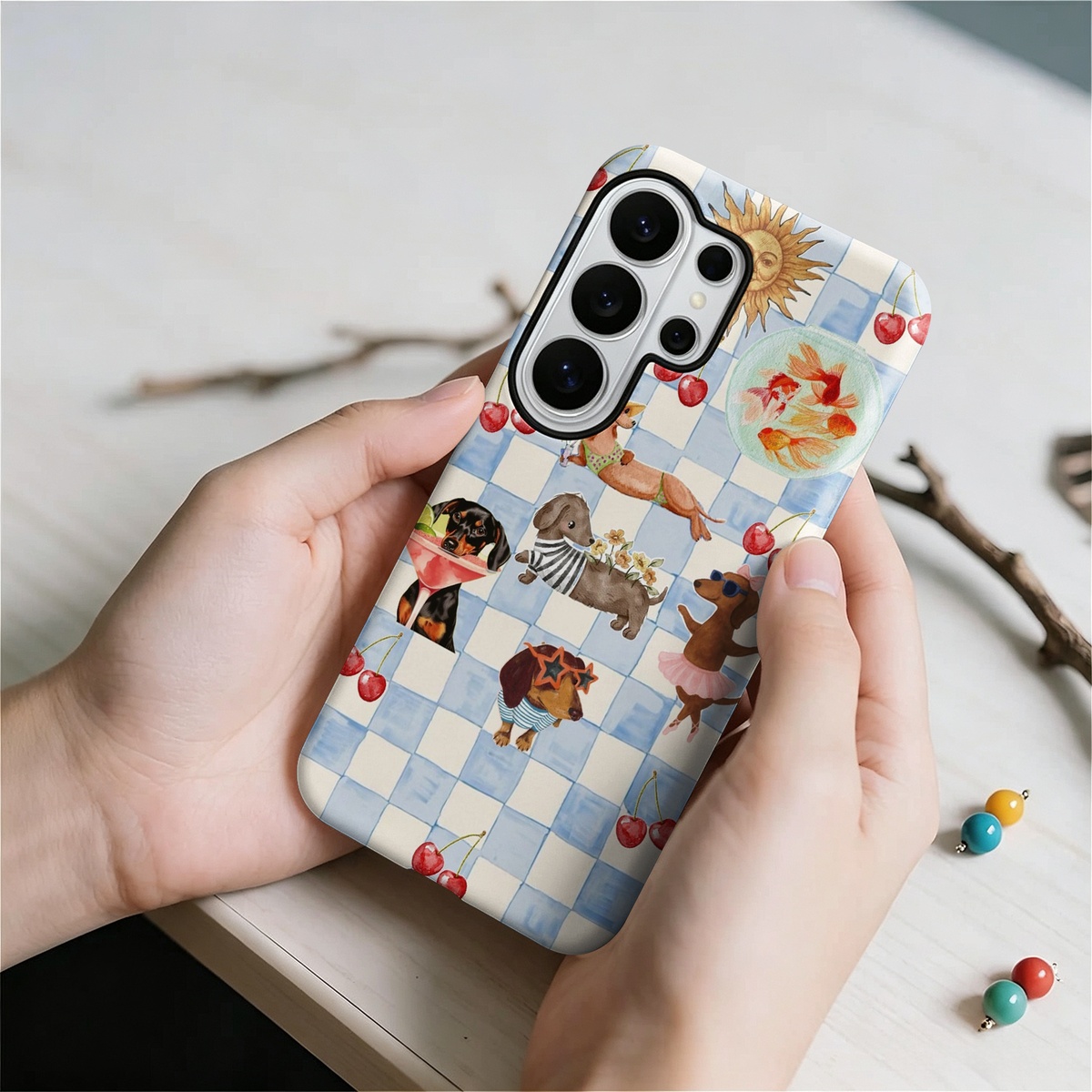 「Funny Dogs」の夏用2層構造のスマートフォンケース - Computer Case のレビューと価格