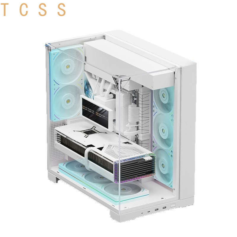 ホワイトパノラマトリプル強化ガラスPCケース、水槽型デスクト - Atx Case のレビューと価格