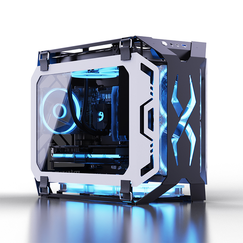 Lovingcool新デザインオープンスタイルゲーミングシャ - Atx Case のレビューと価格