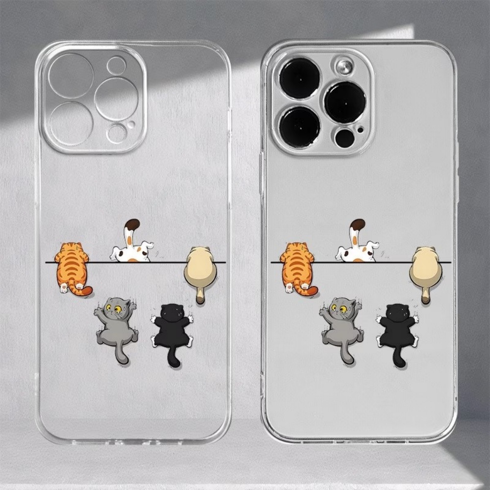 5匹のかわいい猫柄のスマホケース iPhone 11 12  - Mini Pc Case のレビューと価格