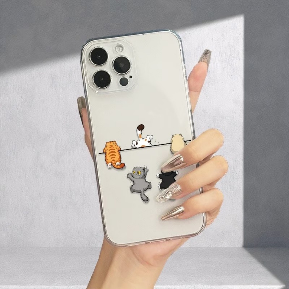 5匹のかわいい猫柄のスマホケース iPhone 11 12  - Mini Pc Case のレビューと価格