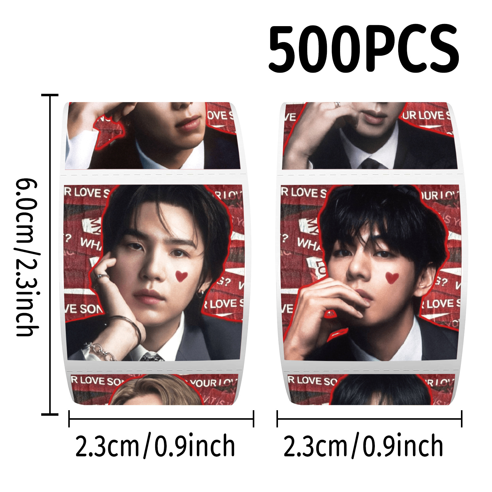 K-POP BTS ロールステッカー 500枚 DIY ジャ - Case Fans のレビューと価格